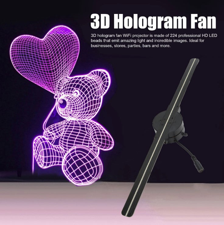 3D Hologram Fan 16.5in 2000x224 WiFi 3D Projector