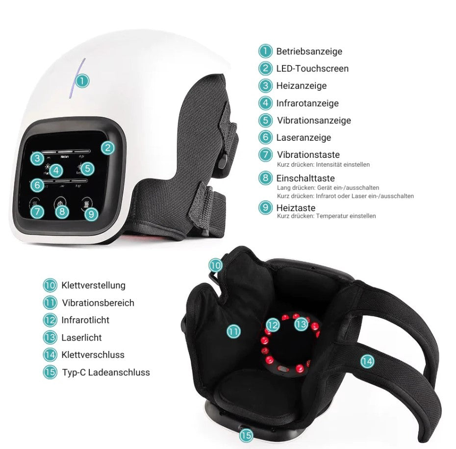 3-in-1 Wireless Knee Therapy Device – Infrared, Laser & Vibration Relief